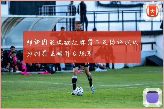 郑铮因犯规被红牌罚下足协评议认为判罚正确符合规则